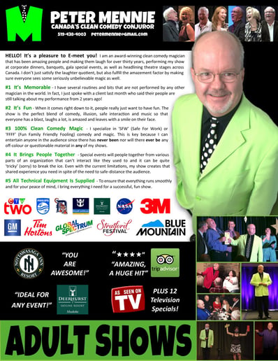 Gallery photo 9 of Peter Mennie: Canada's Clean Comedy Conjuror