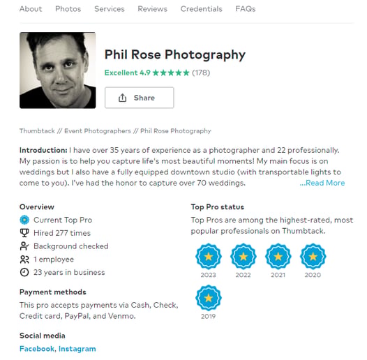 Gallery photo 1 of Phil Rose Photography