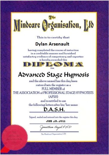 Gallery photo 2 of Professional Hypnotist Dylan Arsenault