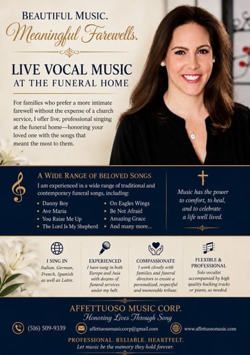 Gallery photo 2 of Professional Singer for Funerals
