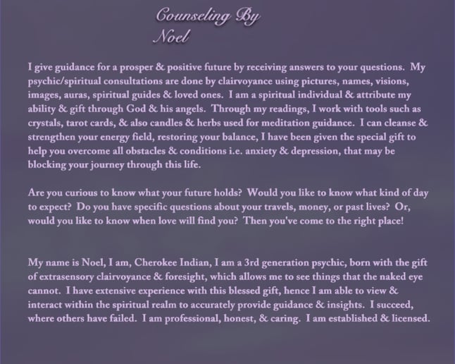 Gallery photo 4 of Psychic Readings By Noel