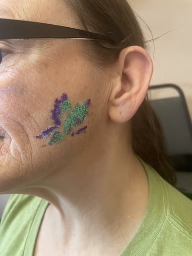 Gallery photo 2 of Rainbow Moon glitter tattoos