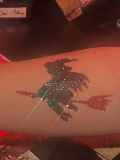 Gallery photo 5 of Rainbow Moon glitter tattoos