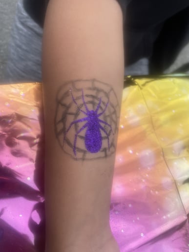 Gallery photo 6 of Rainbow Moon glitter tattoos