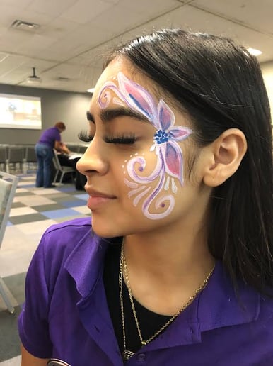 Gallery photo 8 of Rainbow Rose Face Painting