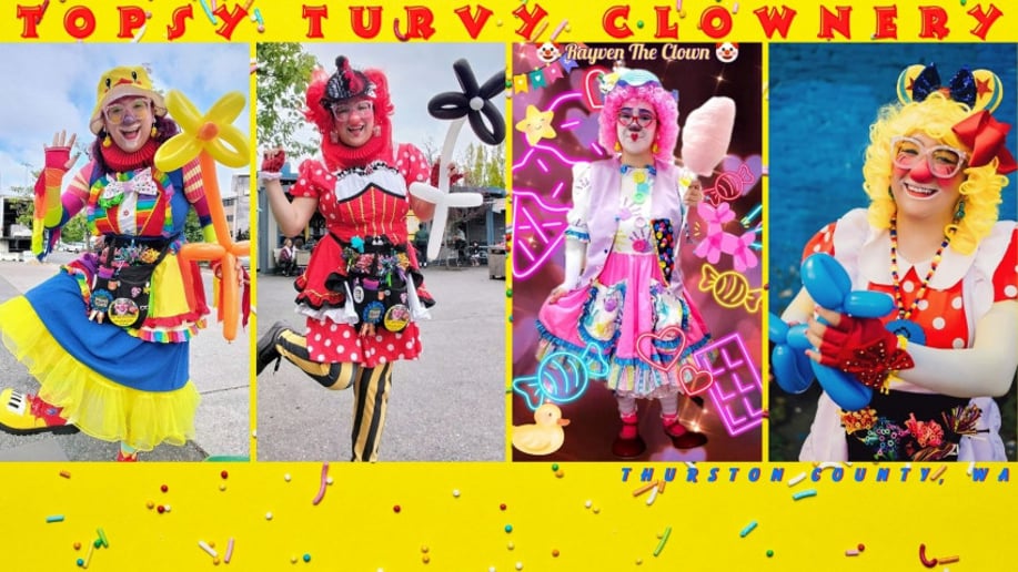 Gallery photo 2 of Rayven the Clown, Topsy Turvy Clownery