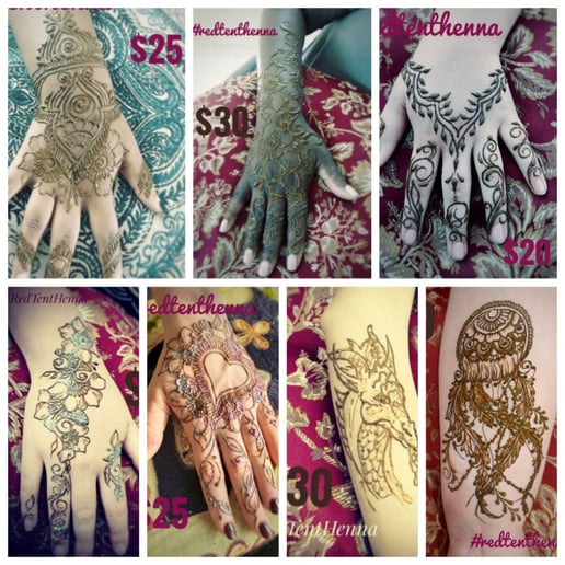Gallery photo 1 of Red Tent Henna, Body Art and Tarot Reader