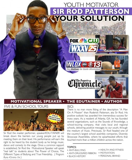 Rod Patterson Singer Hire Sir Rod Patterson - The EDU-TAINER - Motivational Speaker in ...