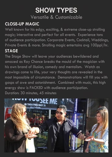 Gallery photo 6 of Street magician/Illusionist - Ray Chance