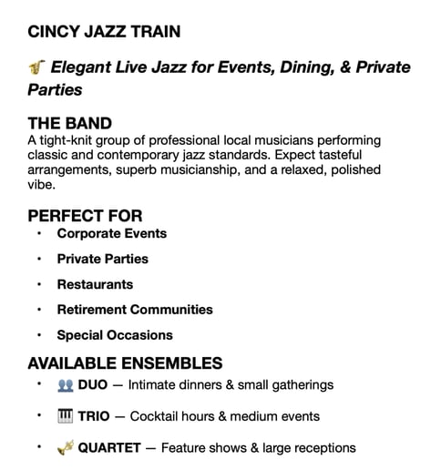 Gallery photo 8 of The Cincy Jazz Train
