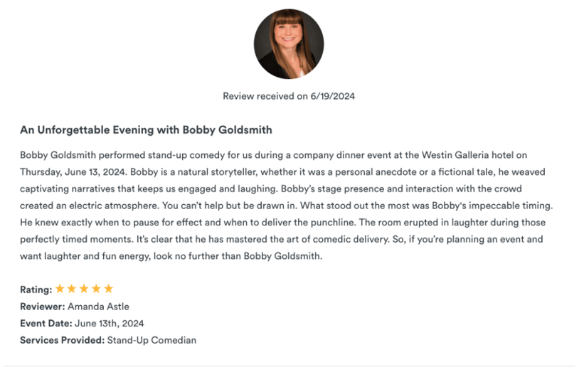 Gallery photo 26 of Bobby Goldsmith