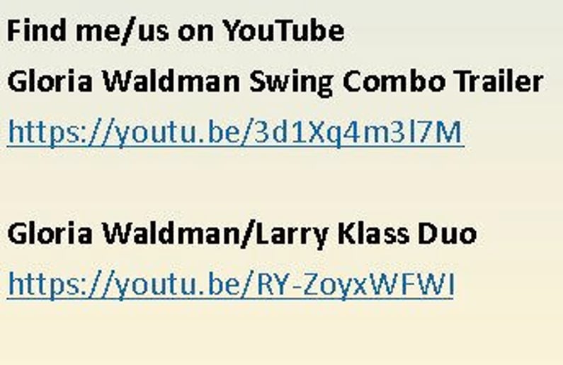 Gallery photo 5 of The Gloria Waldman Swing Combo