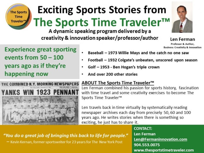 Gallery photo 7 of The Sports Time Traveler™