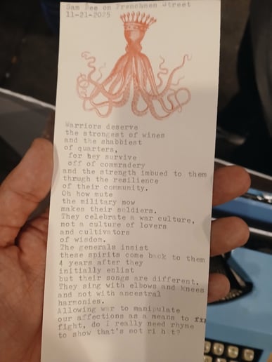 Gallery photo 7 of Typewriting Poetry On The Spot