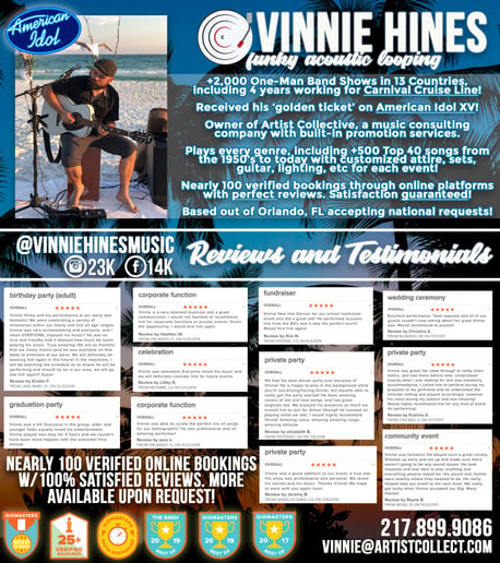 Gallery photo 9 of Vinnie Hines (As Seen on American Idol)