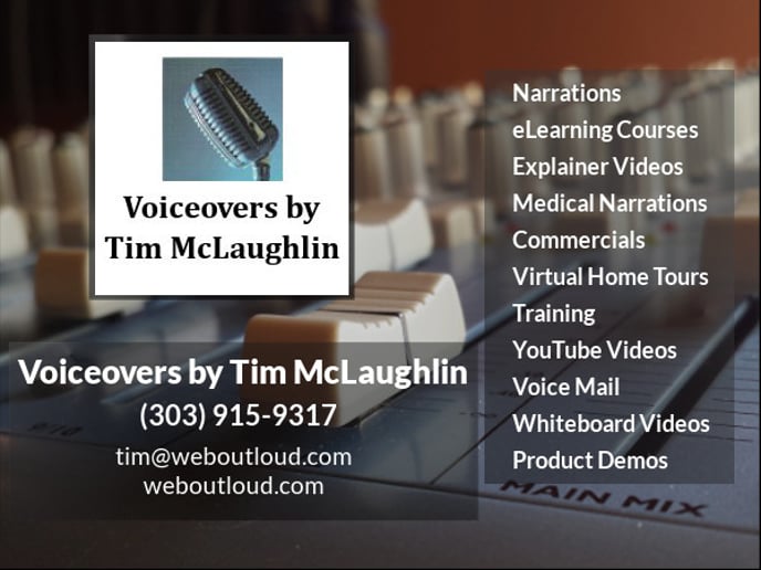 Gallery photo 1 of Voiceovers by Tim McLaughlin