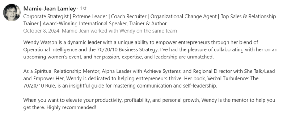 Gallery photo 5 of Wendy Watson Motivational Speaker