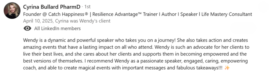 Gallery photo 6 of Wendy Watson Motivational Speaker