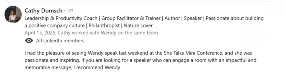 Gallery photo 8 of Wendy Watson Motivational Speaker