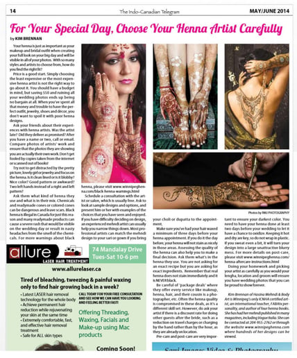 Gallery photo 3 of Winnipeg Henna by Hasina Mehndi