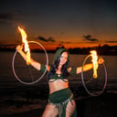 Belly Dancing fire artist