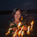 Belly Dancing fire artist