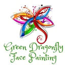 Green Dragonfly Face Painting