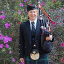 Lady Bagpiper Pat of Orlando, Florida