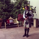 Matty Taylor, bagpiper