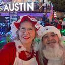 Santa Jones and Mrs. Claus