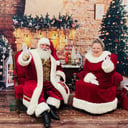 Santa Ray and Mrs. Claus