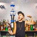 Bar Fire Show and Cocktails