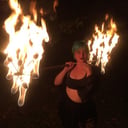 Mx. Mori Fire Dancing